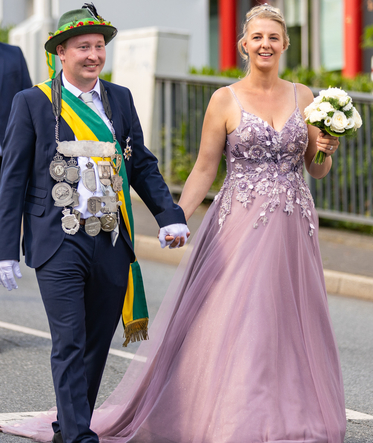 Das amtierende Königspaar: Daniel Gorsek und Julia Addy